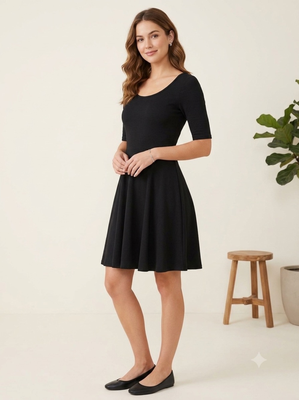 LuLaRoe Black Scoop Neck Mini Dress